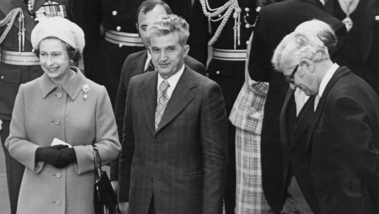 Ceausescu si Elisabeta a II-a