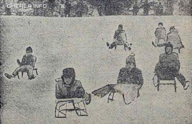 iarna zapada copii sanie sanius 1985